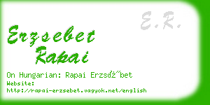 erzsebet rapai business card